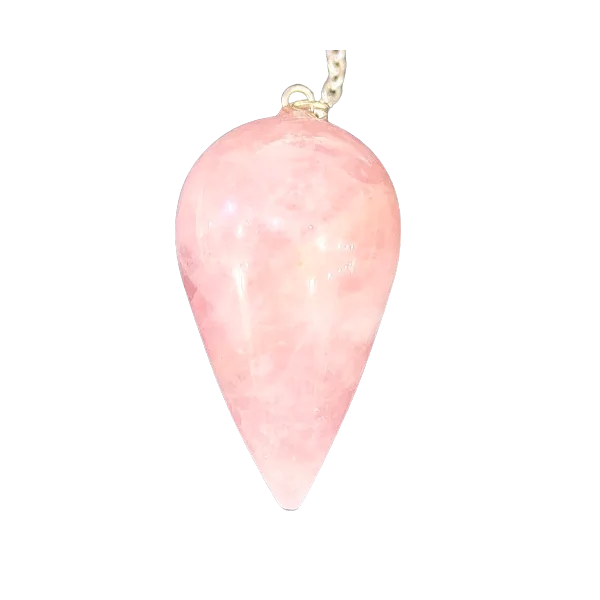 Pendule en quartz rose avec fleur de vie 3 | Dans les yeux de Gaïa