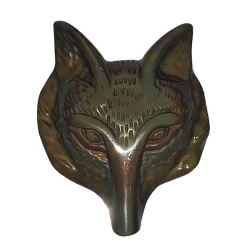 Tête de renard en obsidienne oeil céleste 1 | Dans les yeux de Gaïa