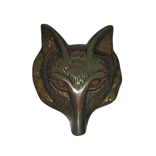 Tête de renard en obsidienne oeil céleste 1 | Dans les yeux de Gaïa