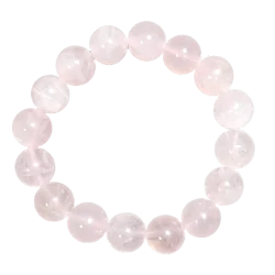 Bracelet en Quartz rose 12mm | Lithothérapie - Bracelets en pierres | Dans les Yeux de Gaïa