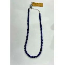 Collier Lapis Lazuli avec perles rondes de 6mm - Anti-stress | Dans Les Yeux de Gaïa
