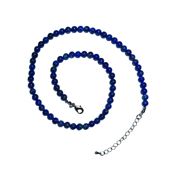 Collier Lapis Lazuli avec perles rondes de 6mm - Sagesse | Dans Les Yeux de Gaïa