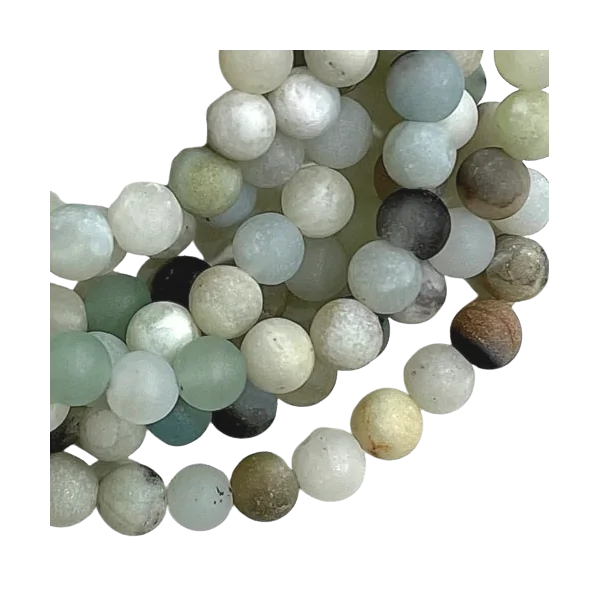 Bracelet Amazonite perles rondes de 6mm - Paix | Dans Les Yeux de Gaïa