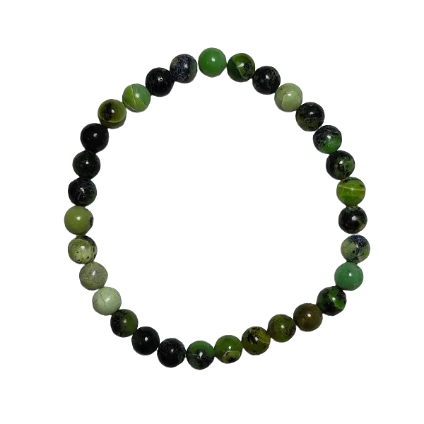 Bracelet en jade néphrite 6mm | sérénité | Dans les yeux de Gaïa