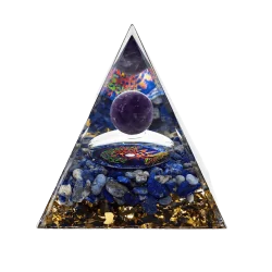 Orgonite Améthyste, Lapis-Lazuli et Arbre de Vie | Orgonites et condensateurs | Dans les yeux de Gaïa - Anti-ondes