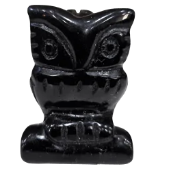Hibou en obsidienne noire | Sculptures, Statues, Figurines | Dans les yeux de Gaïa