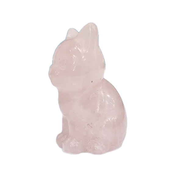 Petit chat en Quartz rose - tendresse| Dans les yeux de Gaïa