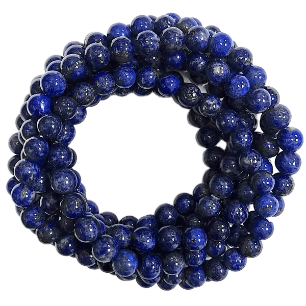 Bracelet Lapis-lazuli 6mm - intuition | Dans les yeux de Gaïa