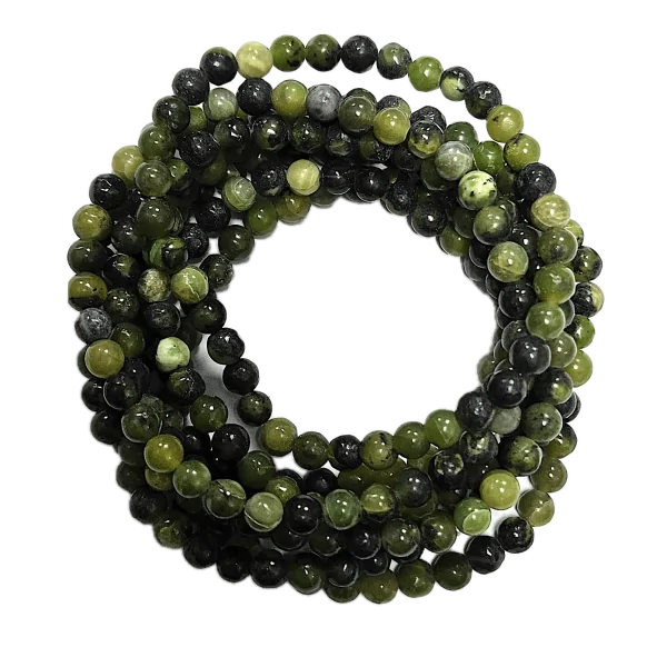 Bracelet Jade néphrite 4mm - bien-être | Dans les yeux de Gaïa