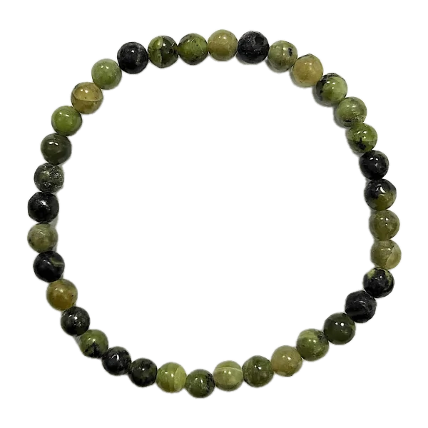 Bracelet Jade néphrite 4mm - chakra | Dans les yeux de Gaïa