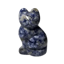 Chat en Sodalite - Figurines - Animal Totem| Dans les Yeux de Gaïa