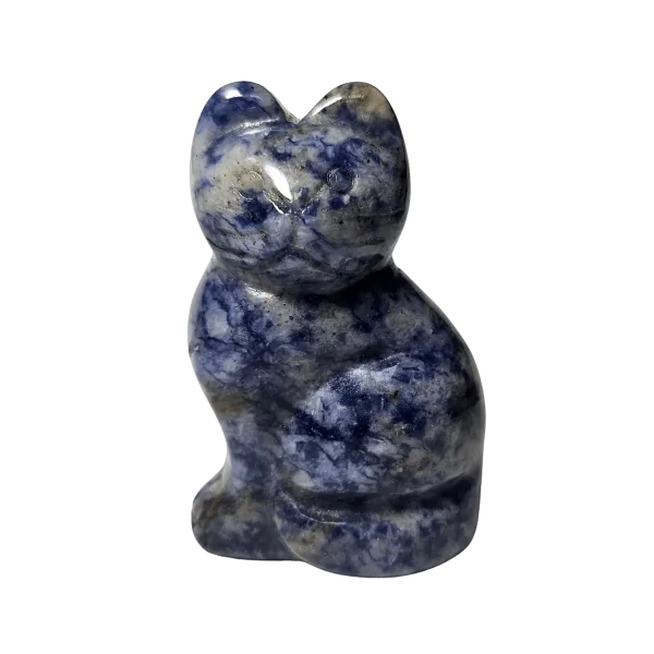 Chat en Sodalite - Figurines - Animal Totem| Dans les Yeux de Gaïa