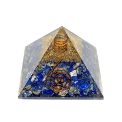 Pyramide Orgonite en Lapis-Lazuli et Spirale Grand Modèle - Spiritualité | Dans les Yeux de Gaïa