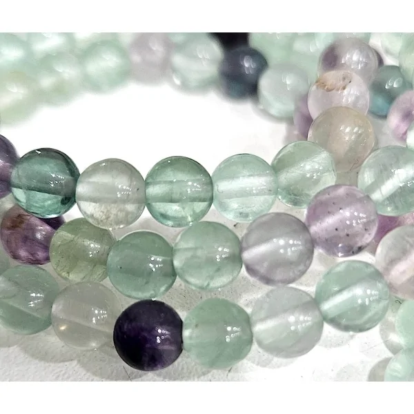 Bracelet fluorite 6mm - calme| Dans les yeux de Gaïa