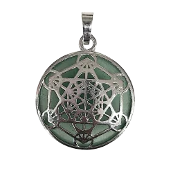 Pendentif métatron Aventurine verte - chakra du coeur | Dans les yeux de Gaïa