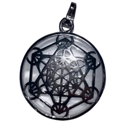 Pendentif métatron Crystal de Roche - émotion| Dans les yeux de Gaïa