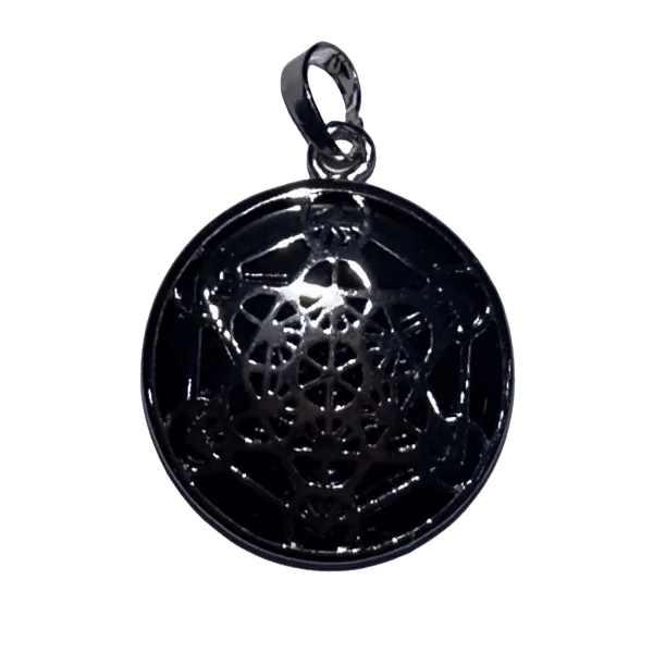 Pendentif métatron Tourmaline noire - chakra de la racine | Dans les yeux de Gaïa