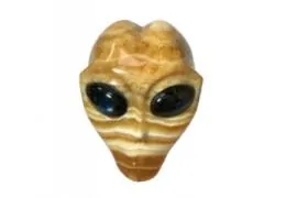 Présentation du Crâne Alien en Calcite jaune